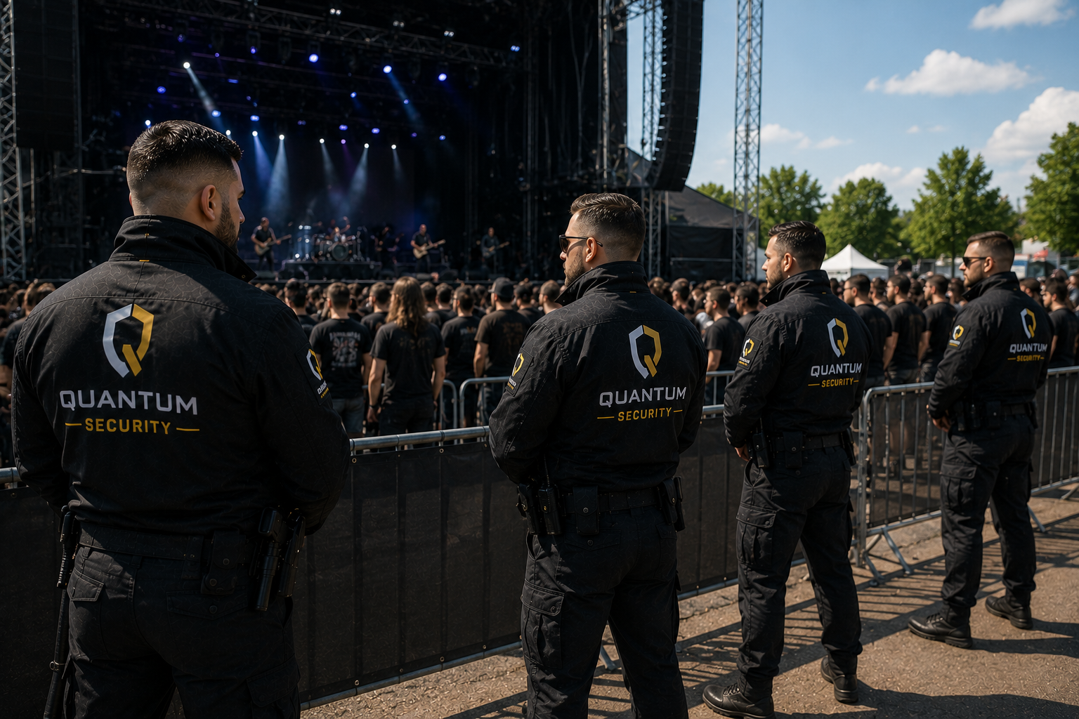 Sicherheit vor der Bühne